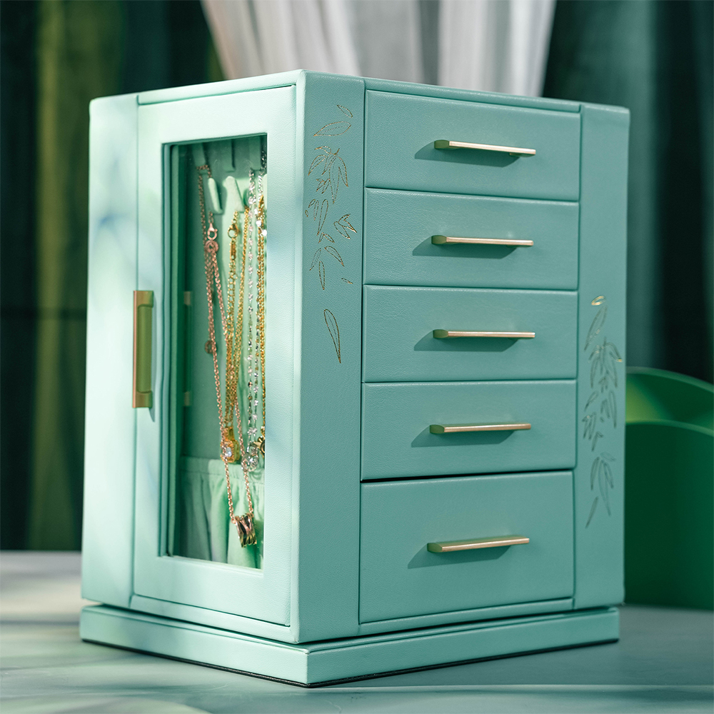 旋转方形收纳首饰盒