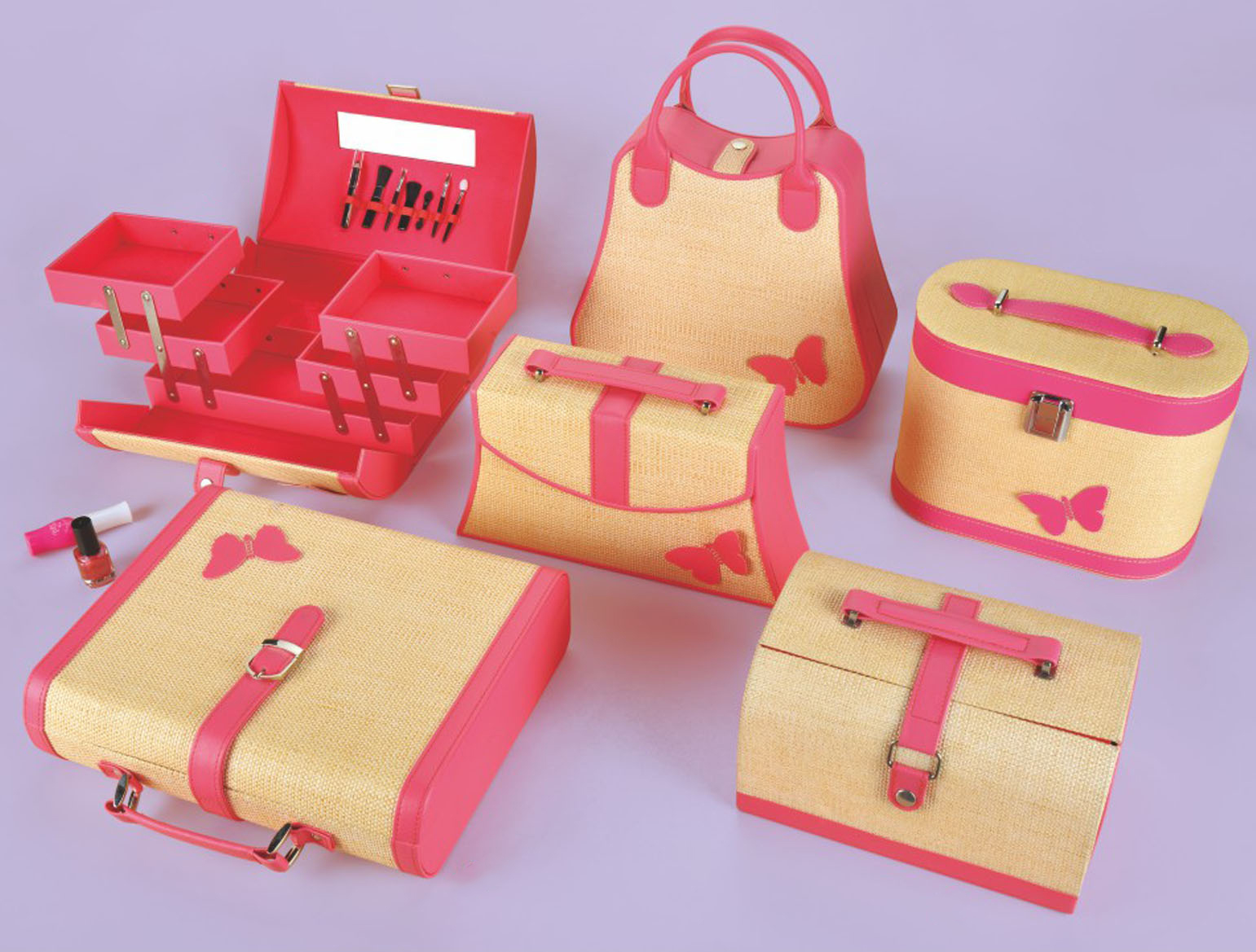 粉黄撞色化妆盒